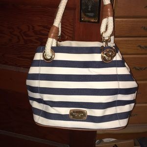 Michael Kors striped tote